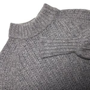 Naked Cashmere Women’s Gray Mock Neck Cropped Knit Sweater Size XS